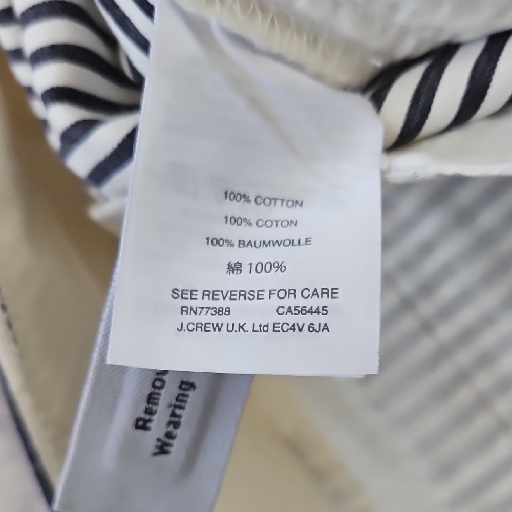 J. Crew Navy and White Striped Teddie Ankle Pants - Picture 6 of 10